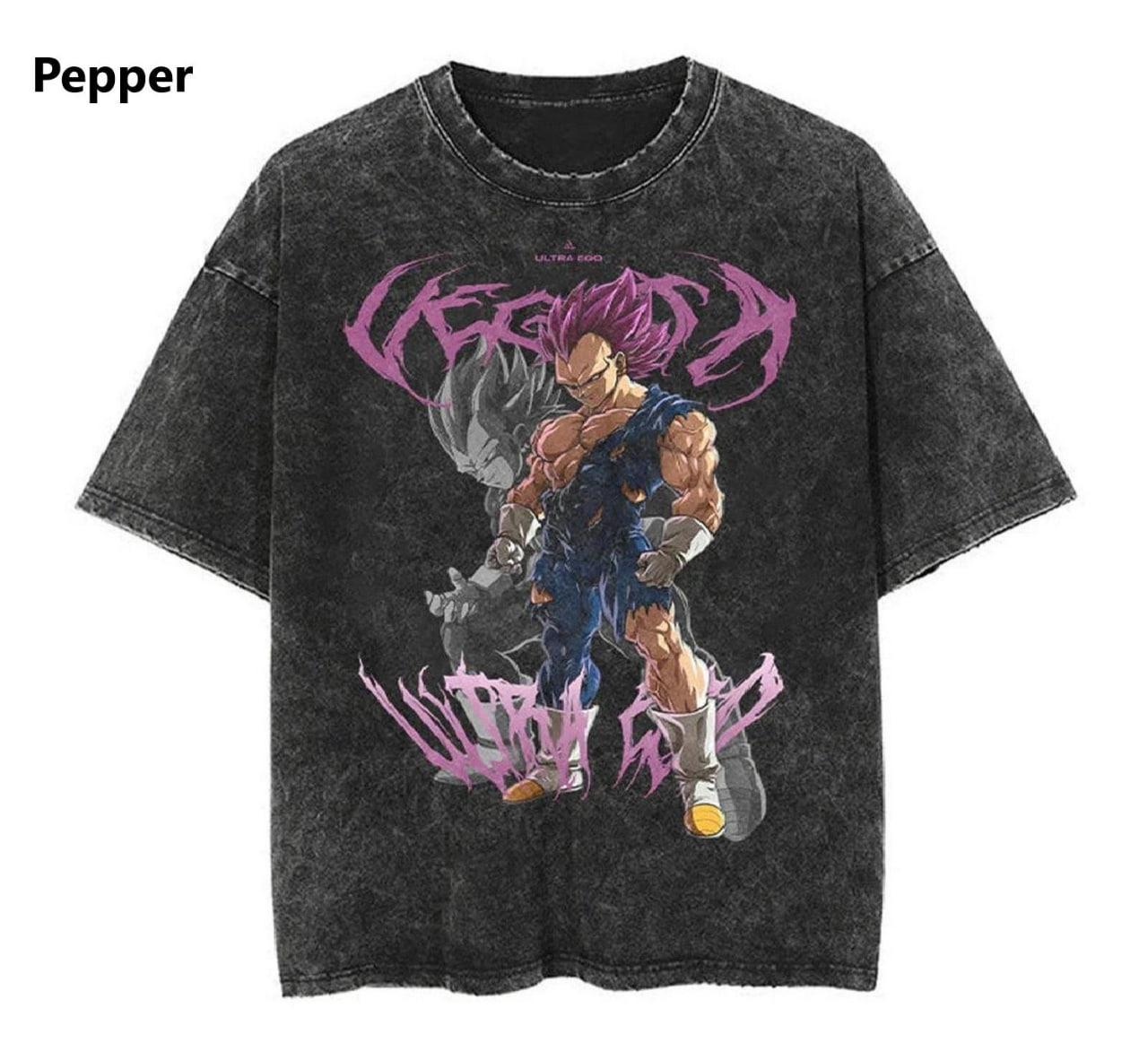 Vegeta Ultra Ego Dragon Ball Super Vintage Washed Oversized T-Shirt - Nysekai