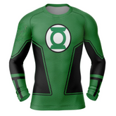 Green Lantern DC Comics Long Sleeve Rash Guard Compression