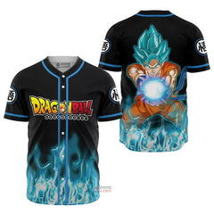 3D Anime Goku Blue Custom Fandom - Dragon Ball Baseball Tee - Nysekai