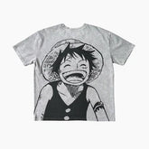 Otakuri One Piece Laughing Luffy Vintage Washed Oversized T-Shirt