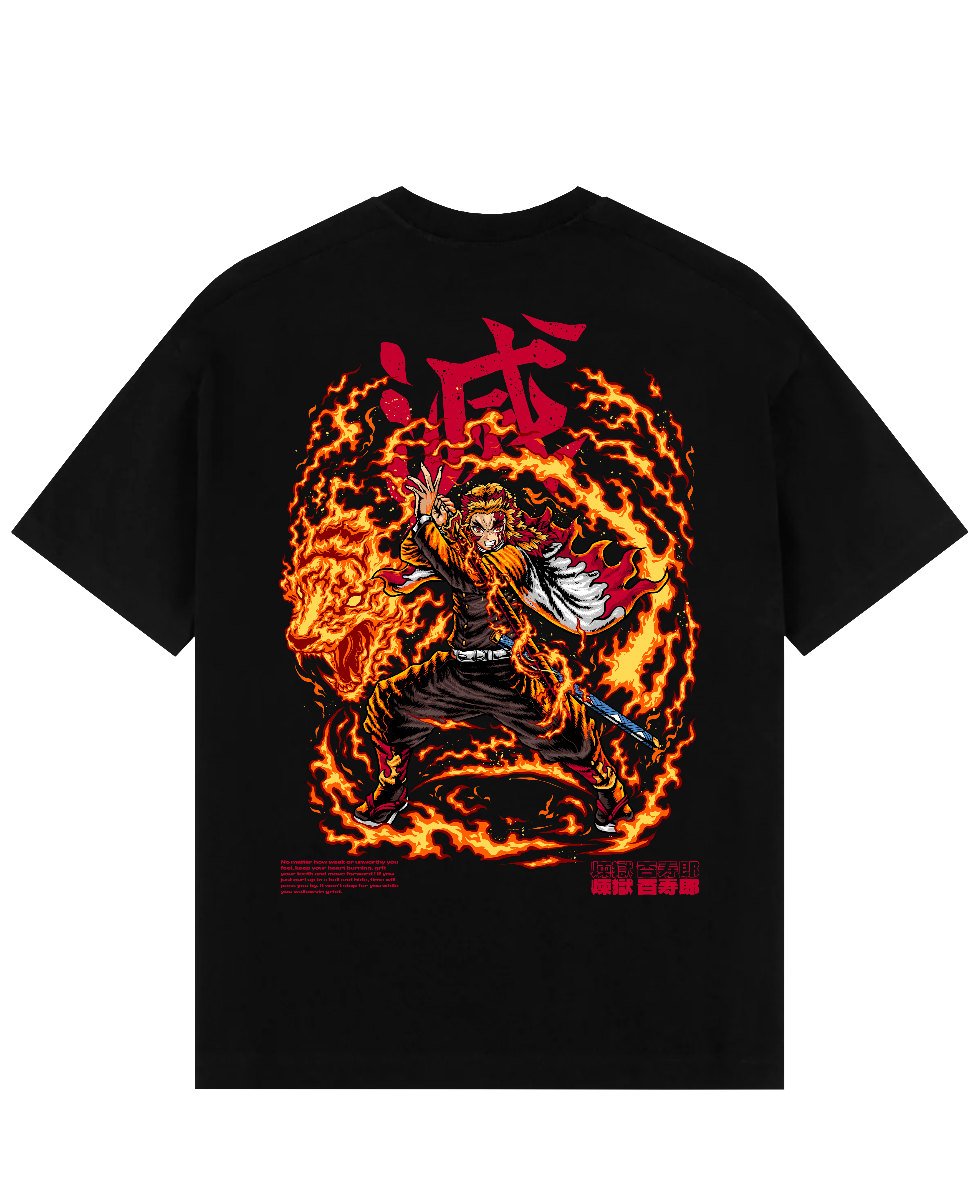 Rengoku X Flaming Tiger - Demon Slayer Oversize T-Shirt
