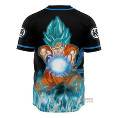 3D Anime Goku Blue Custom Fandom - Dragon Ball Baseball Tee - Nysekai