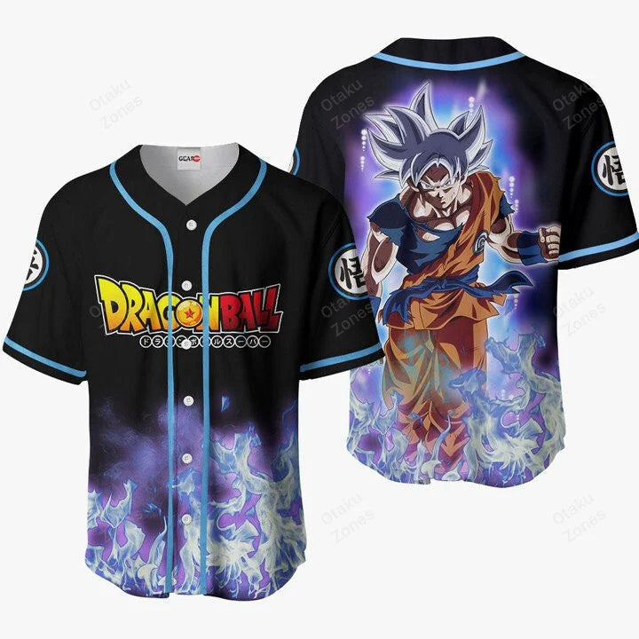 3D Anime Vegeta Fighter Blue Fire Custom Fandom - Dragon Ball Baseball Tee - Nysekai