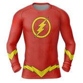 The Flash DC Comics Long Sleeve Rash Guard Compression