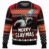 Otakuri Denji Chainsaw Merry Slaymas Man Ugly Christmas Sweater