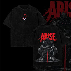 Otakuri "Igris" Solo Leveling Vintage Washed Oversized T-Shirt