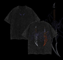 Otakuri "Kasaka's Venom Fang Knight Killer" Solo Leveling V6 Vintage Washed Oversized T-Shirt
