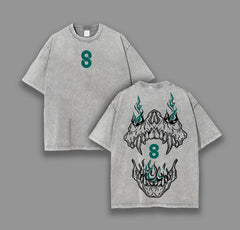 Otakuri "Kafka Hibino" Kaiju No. 8 V5 Vintage Washed Oversized T-Shirt