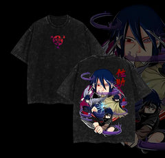 Otakuri "Sasuke Uchiha" Naruto V7 Vintage Washed Oversized T-Shirt