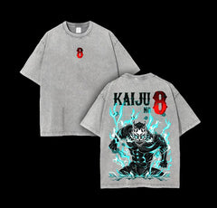 Otakuri "Kafka Hibino" Kaiju No. 8 Vintage Washed Oversized T-Shirt