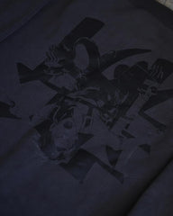 a black t - shirt with a picture of an anime character on it