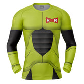 Android 16 Dragon Ball Z Long Sleeve Rash Guard Compression Shirt