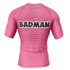 Vegeta Pink Badman Dragon Ball Z Short Sleeve Rash Guard Compression Shirt