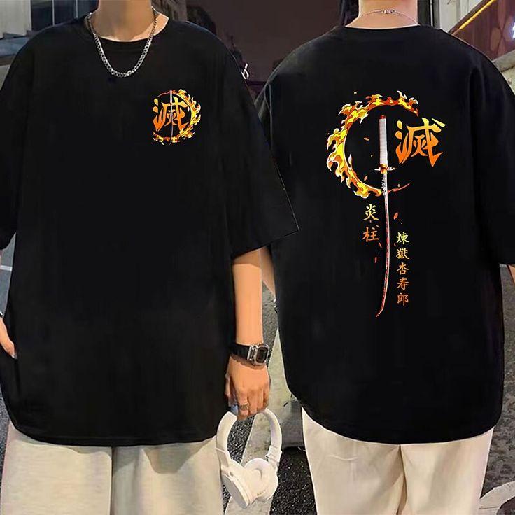 Rengoku X Sword - Demon Slayer Oversize T Shirt - Nysekai