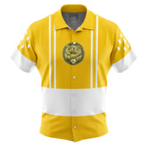 Yellow Ranger Ninjetti Rangers Button Up Hawaiian Shirt