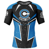 Capsule Corp Dragon Ball Z Short Sleeve Rash Guard Compression Shirt