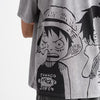 Otakuri One Piece Luffy & Ace Brothers Vintage Washed Oversized T-Shirt