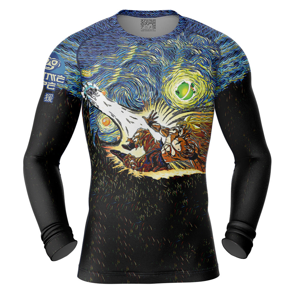 Dragon Ball Z Starry Night Long Sleeve Rash Guard Compression Shirt