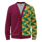 Giyu Tomioka Demon Slayer Knitted Cardigan Sweater