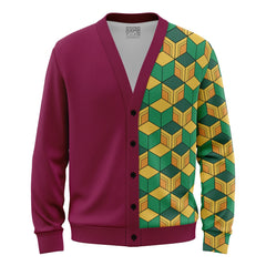 Giyu Tomioka Demon Slayer Knitted Cardigan Sweater