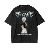 Nysekai "Satoru Gojo The Honored One Jujutsu Kaisen" Vintage Washed Oversized T-Shirt - Nysekai