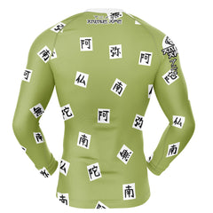 Gyomei Himejima Demon Slayer Long Sleeve Rash Guard Compression Shirt