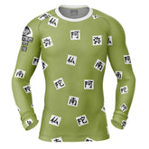 Gyomei Himejima Demon Slayer Long Sleeve Rash Guard Compression Shirt