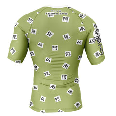 Gyomei Himejima Demon Slayer Short Sleeve Rash Guard Compression Shirt