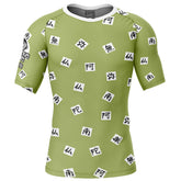 Gyomei Himejima Demon Slayer Short Sleeve Rash Guard Compression Shirt