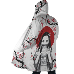 Nezuko Kamado Cherry Blossom Demon Slayer Dream Cloak Coat