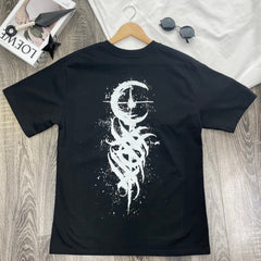Dead Moon Art Totem Print Oversize T Shirt - Nysekai