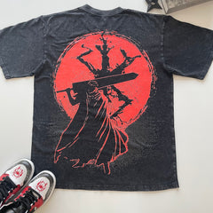 Nysekai "Berserk Guts Anime Aesthetic Vintage Oversize T Shirt - Nysekai