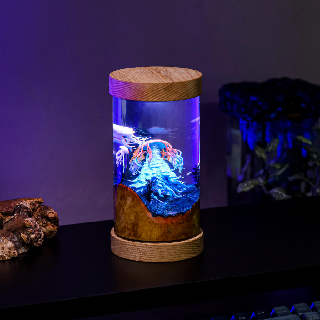 Jellyfish Lady Epoxy Night Lamp - Nysekai