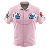 Mew Face Pokemon Button Up Hawaiian Shirt