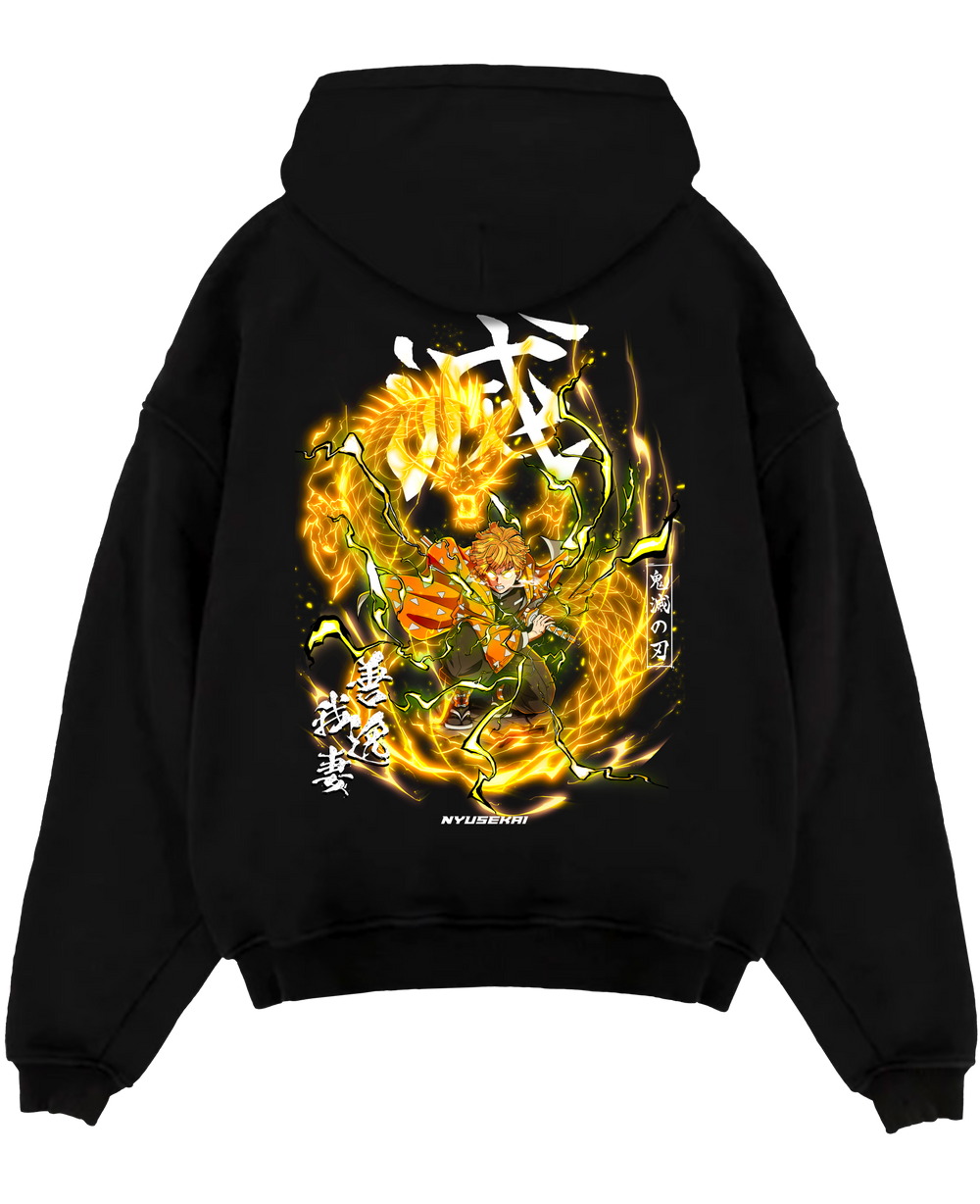 Zenitsu X Thunder Dragon - Demon Slayer Hoodie