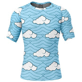 Sakonji Urokodaki Demon Slayer Short Sleeve Rash Guard Compression Shirt