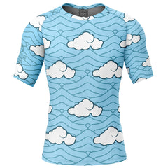 Sakonji Urokodaki Demon Slayer Short Sleeve Rash Guard Compression Shirt