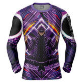Trippy Gojo Satoru V2 Jujutsu Kaisen Long Sleeve Rash Guard Compression Shirt