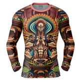 Trippy Ryomen Sukuna Jujutsu Kaisen Long Sleeve Rash Guard Compression Shirt