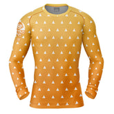 Zenitsu Agatsuma Demon Slayer Long Sleeve Rash Guard Compression Shirt