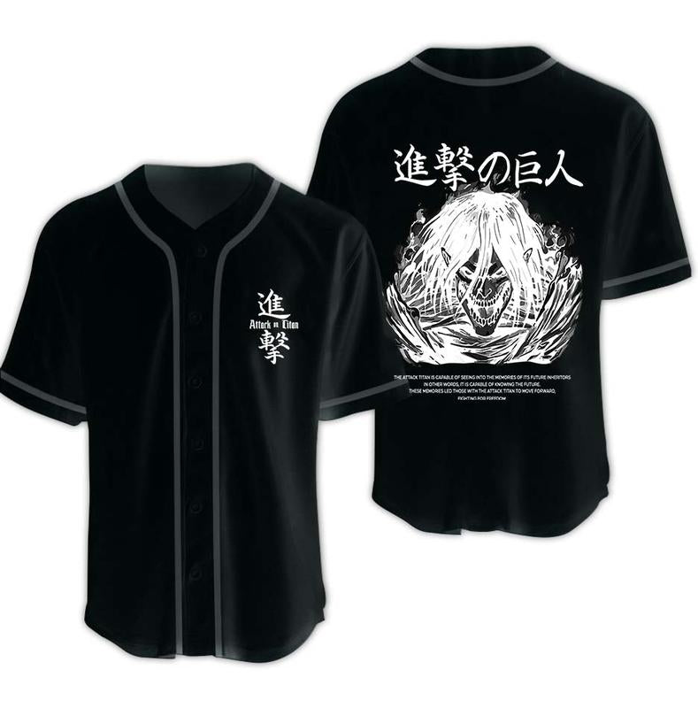 Camisa Eren Attack on Titan Baseball Jersey - Nysekai