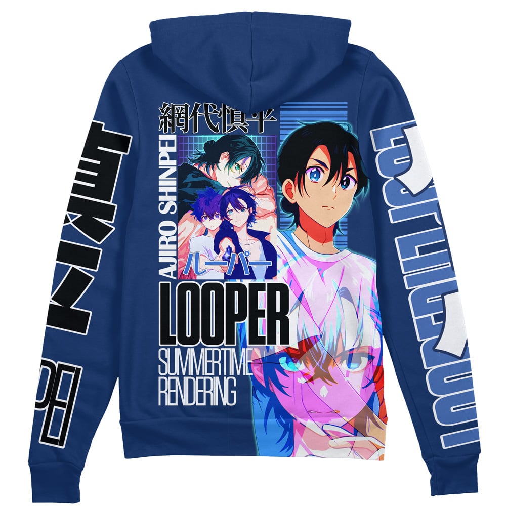 Ajiro Shinpei Summer Time Rendering" Streetwear Zip Hoodie Jacket