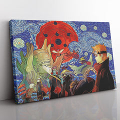 Akatsuki Infinite Tsukuyomi Naruto Starry Night Canvas Print Wall Art - Nysekai