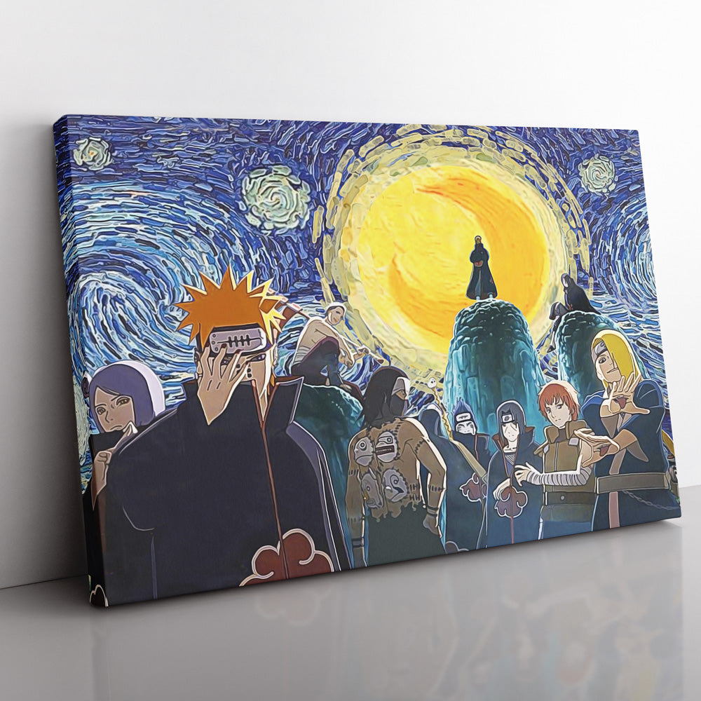 Akatsuki Ultimate Ninja Storm Naruto Starry Night Canvas Print Wall Art - Nysekai