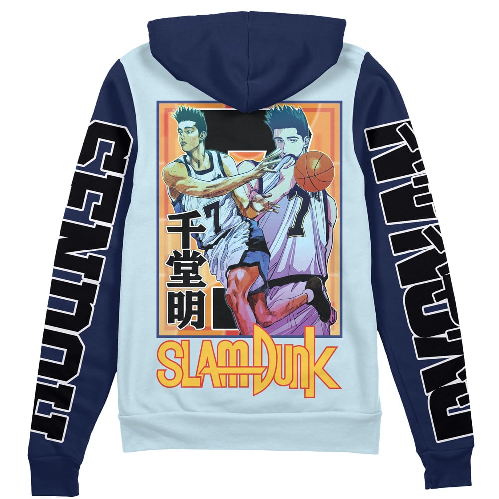 Akira Sendoh Slam Dunk" Streetwear Zip Hoodie Jacket