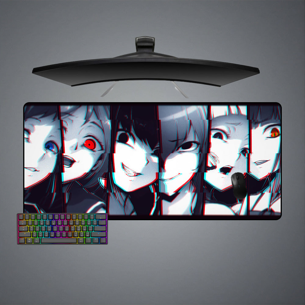 Anime Girl Glitch Collage Size Gaming Mouse Pad - Nysekai