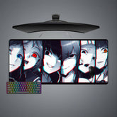 Anime Girl Glitch Collage Size Gaming Mouse Pad - Nysekai