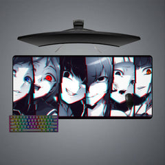 Anime Girl Glitch Collage Size Gaming Mouse Pad - Nysekai