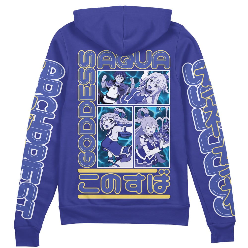 Aqua Konosuba" Streetwear Zip Hoodie Jacket