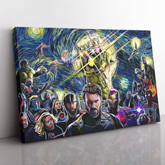 Avengers Starry Night Infinity War Canvas Print Wall Art - Nysekai